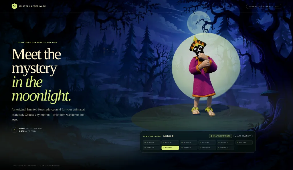 Haunted Forest character — alternate angle still